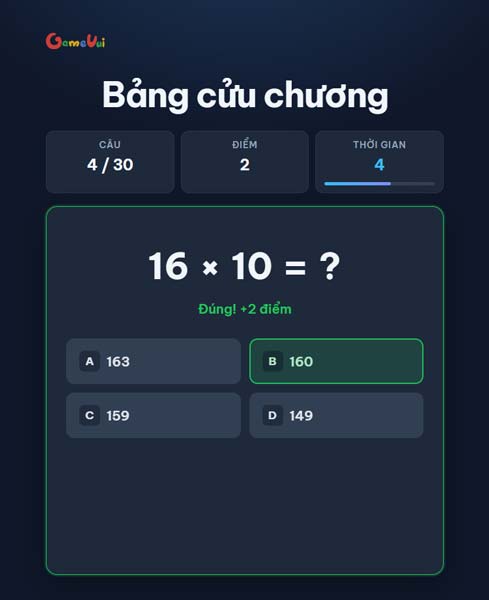 Nhanh trí tìm ra câu trả lời đúng và ghi điểm