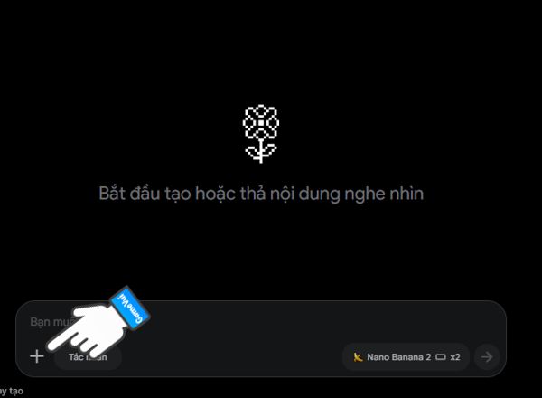 Click vào dấu cộng