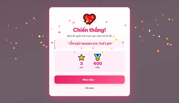 Hoàn thành cấp độ thử thách