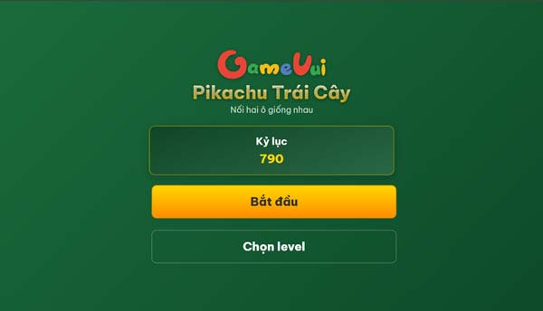 Chơi game Pikachu trái cây - GameVui