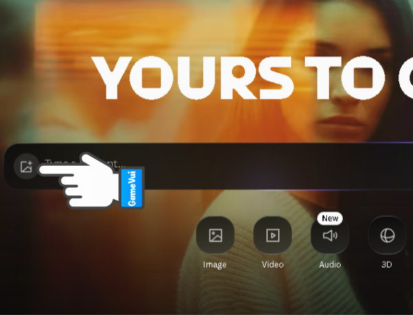 Click vào biểu tượng bức ảnh