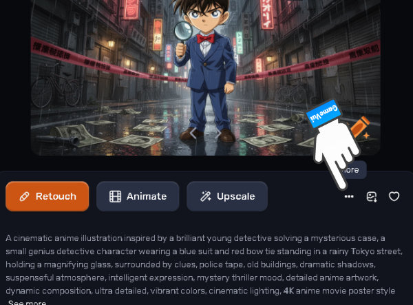 Click vào 3 dấu chấm