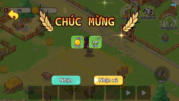 Hoàn thành nhiệm vụ và nhận thưởng
