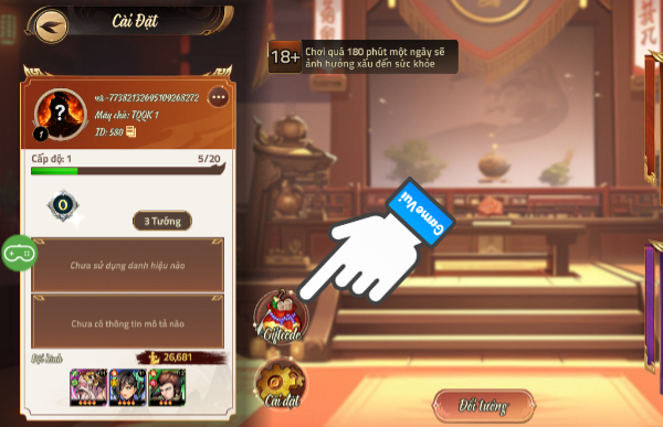 Chọn Giftcode