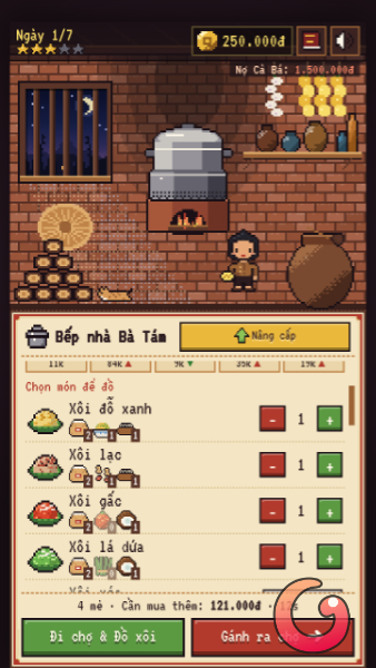Chuẩn bị xôi đi bán