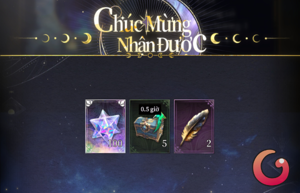 Phần thưởng nhận được