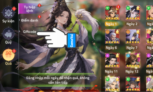 Chọn Giftcode