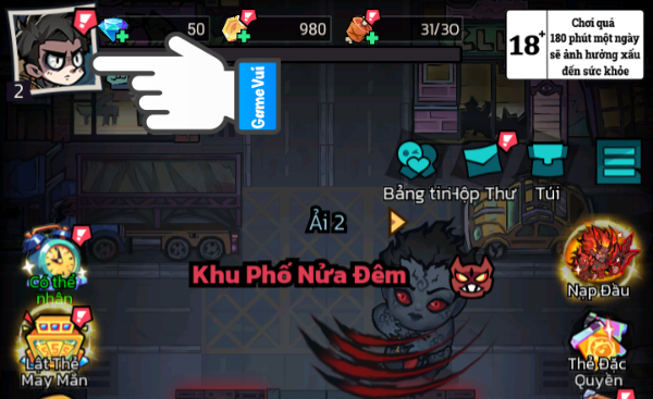 Chạm vào ảnh đại diện